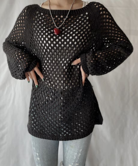 【USED】  Crochet L/S Top/210825-040