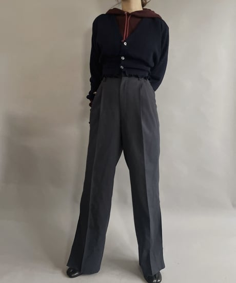 【RE;CIRCLE】 RE Acrylic Knit Cardigan + Hoodie Navy × Blue / 230220-015