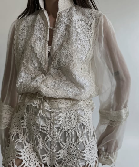【USED】L/S Lace Blouse / 220427-042