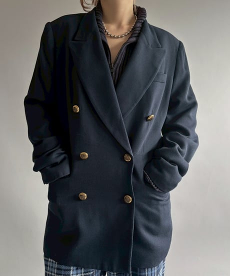 【USED】 Navy Blazer / 251129-012