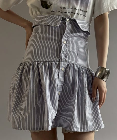 【RE;CIRCLE】  RE Stripe Shirt Mini One-Piece / 260611-005