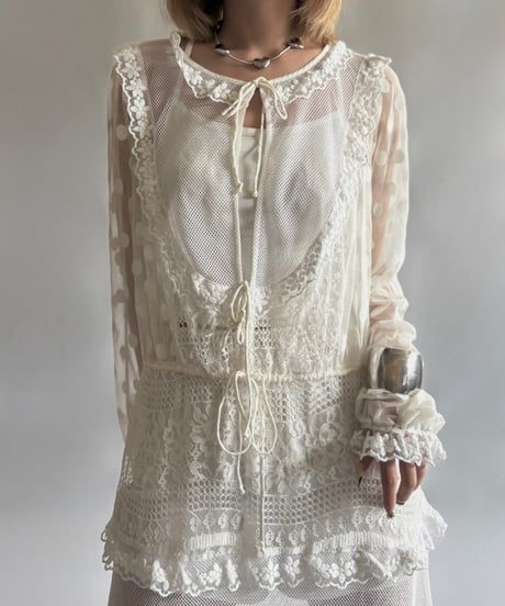 【USED】 Lace Patterned Long One-Piece/250906-025