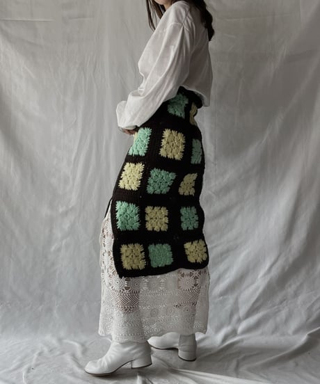 【RE;CIRCLE】 RE Granny × Crochet Long Skirt①/211014-020