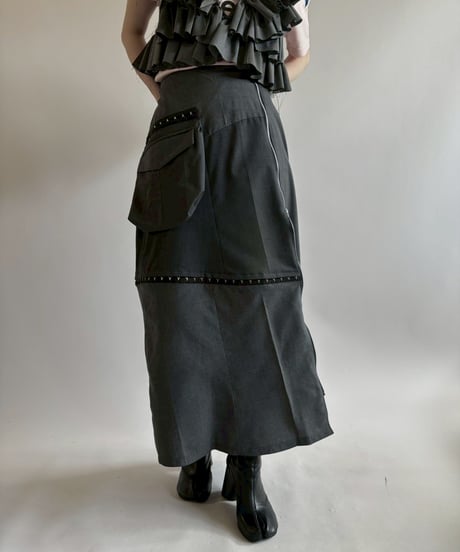 【RE;CIRCLE】 RE Suit Asymmetry Long Skirt/ 250717-007