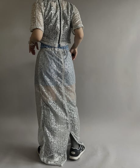 【USED】BRYAN and JOHNNY Lace Patterned Lame Set Up /240421-016