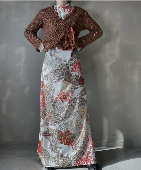 【USED】　Crochet Knit Cardigan/ 220220-035