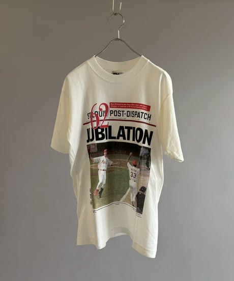 【USED】 98's Baseball Newspaper T-Shirt / 260607-005