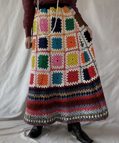 【RE;CIRCLE】 RE Granny Long Skirt②/211216-041