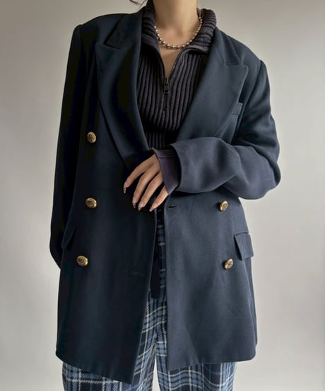 【USED】 Navy Blazer / 251129-012