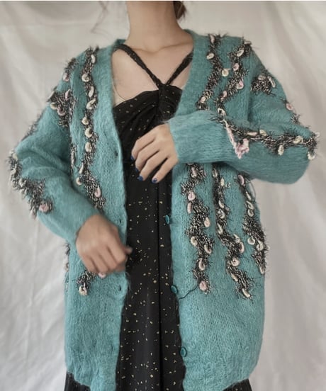 【USED】    Mohair Knit Cardigan/211216-015