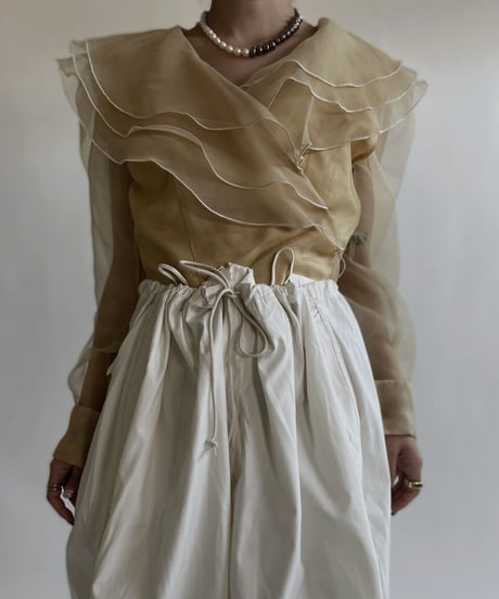 【USED】 See-through Long Sleeves Shirt / 220514-013