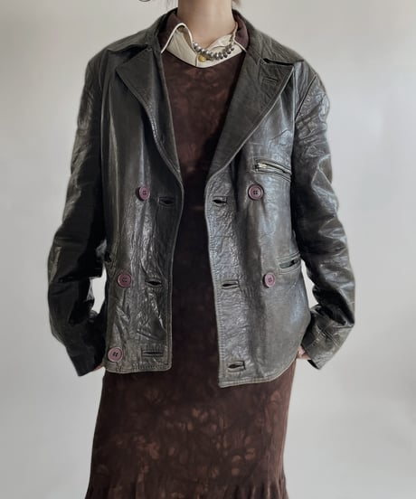 【USED】 Leather Jacket ① / 220409-001