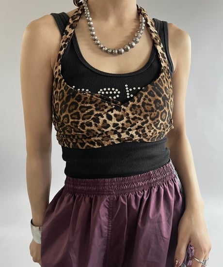 【USED】Leopard Pattered Camisole Top /240907-032