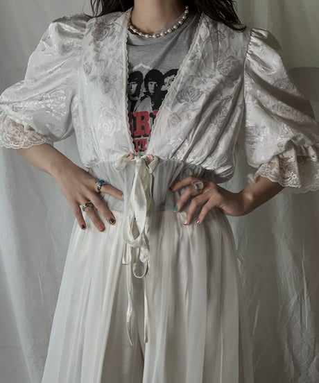 【USED】 Flower Patterned S/S Gown/210630-023