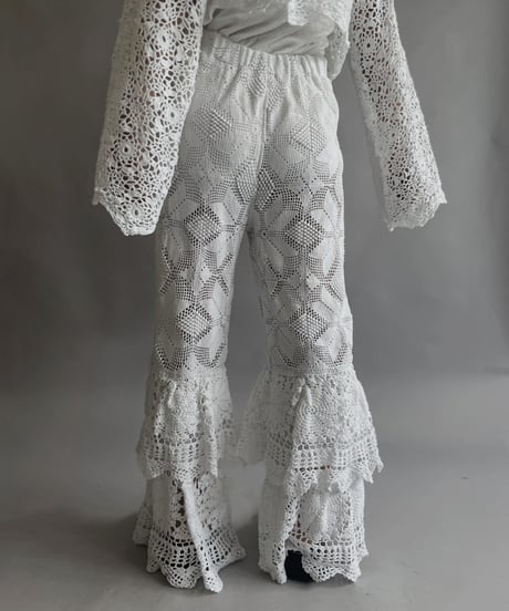 【RE;CIRCLE】 RE Crochet Tiered Pants / 230504-010