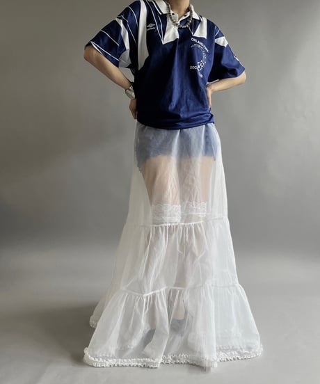 【USED 】Sheer Long Skirt + SOX / 240706-027