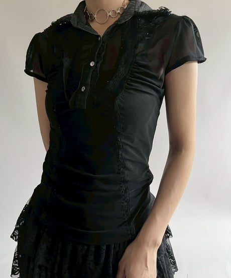 【USED】 Sheer Design Top / 250726-021