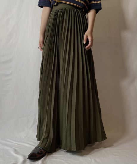 【USED】 Poly Long Pleats Skirt②/20210819-008