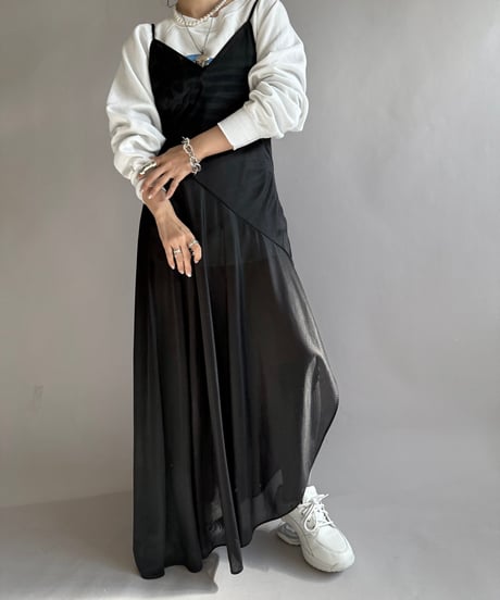 【USED】 Sheer Camisole Long One-Piece  /241223-010
