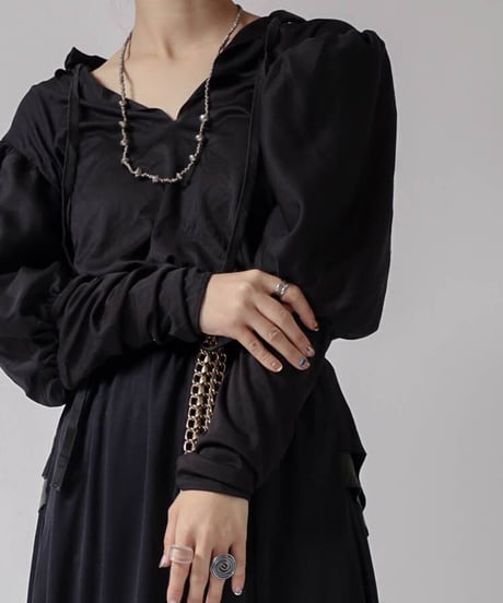 【USED】L/S Poly Dress ① / 220324-002