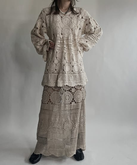 【RE;CIRCLE】 RE Crochet Lace One-piece / 220623-004