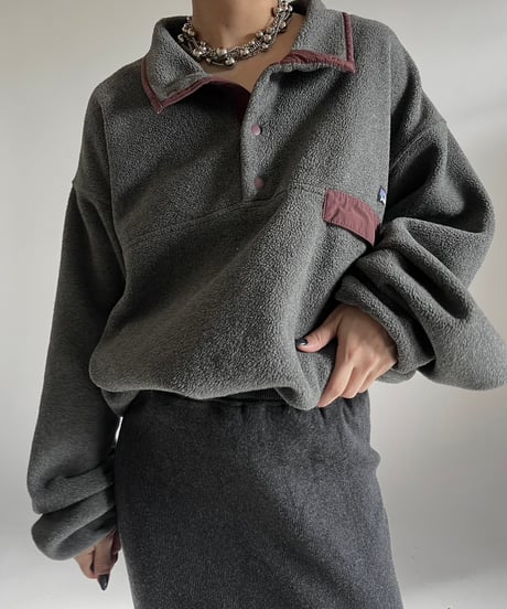 【USED】 Made in USA 80~90's Patagonia Synchilla Snap T /241228-029