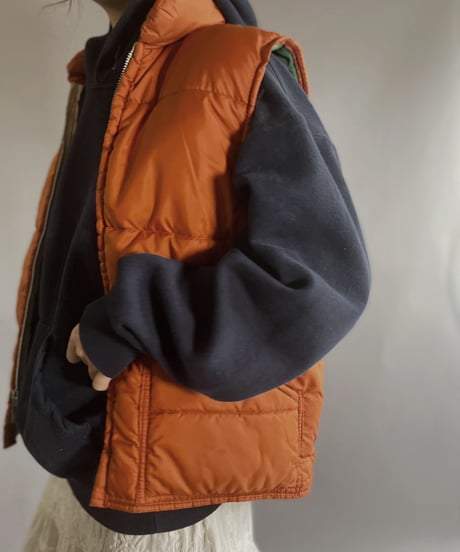 【USED】 A&M INDUSTRIES Down Vest Orange / 221224-026