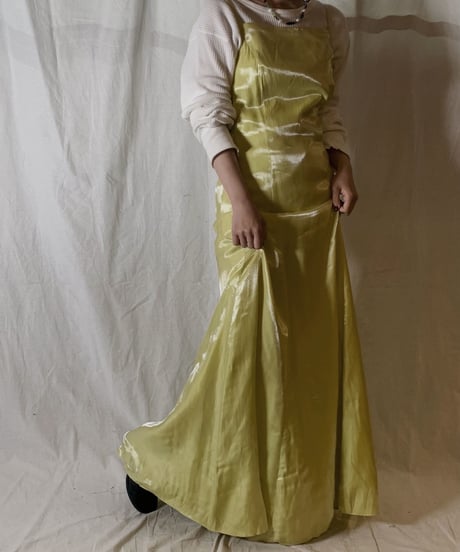 【USED】 Shiny Poly Camisole Dress②/210331-034