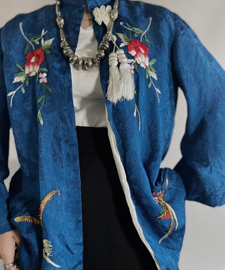 【USED】 Embroidery Jacket Blue / 230102-029
