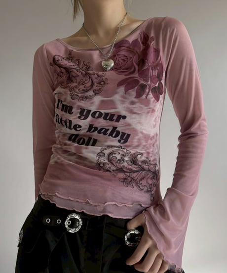 【USED】 Sheer Design Top / 260131-015