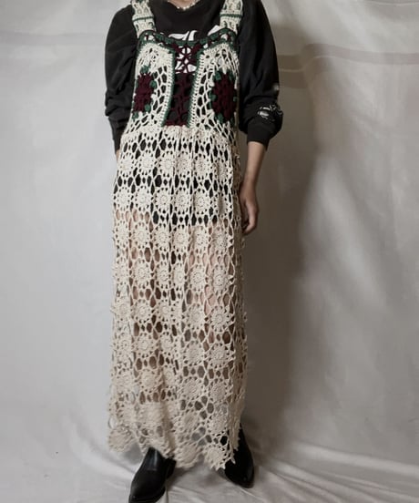 【RE;CIRCLE】 RE Granny Knit×Lace N/S One-piece①/210917-008