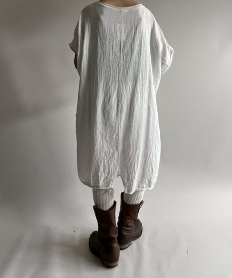 【USED】 Made in Italy Linen Over Size T-Shirt / 250726-026