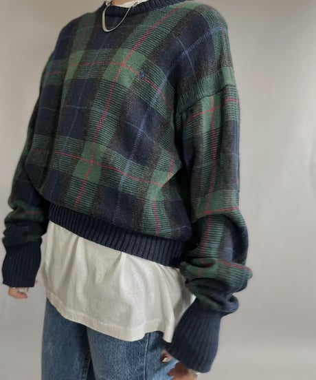 【USED】  Polo Golf Checked Knit / 221126-009