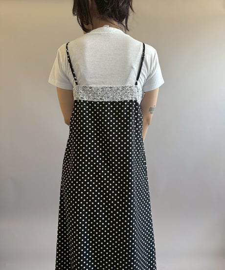 【RE;CIRCLE】 RE Dot Pattern Camisole Long One-Piece / 260514-010