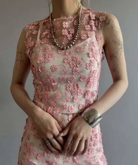 【USED】 Flower Pattern Lace N/S One-Piece / 260523-027