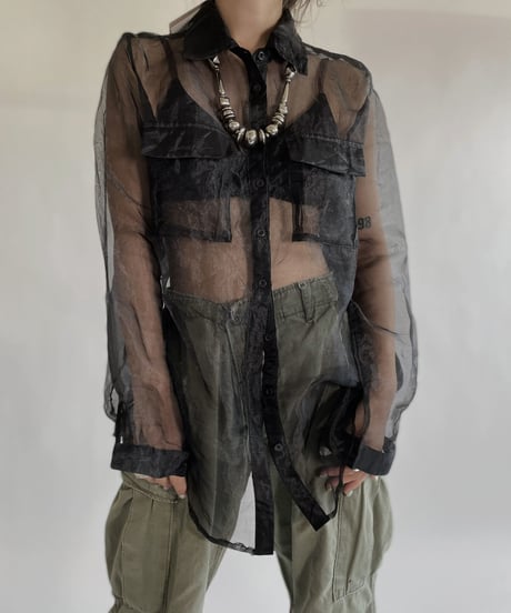【USED】 Long Sleeved See-through Shirt / 220528-003