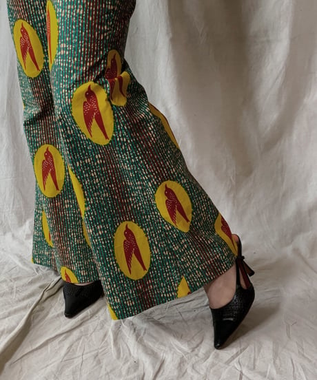 【RE;CIRCLE】 RE African Batik Flare Pants①/210428-012