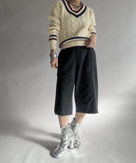 【RE;CIRCLE】 Re Suit Double Knee Shorts/ 241130-026