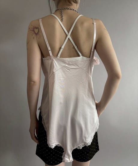 【USED】 Lace Design Camisole Leotard Top / 260328-009