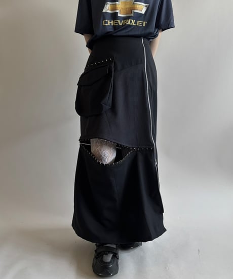 【RE;CIRCLE】 RE Suit Asymmetry Long Skirt/ 250717-016