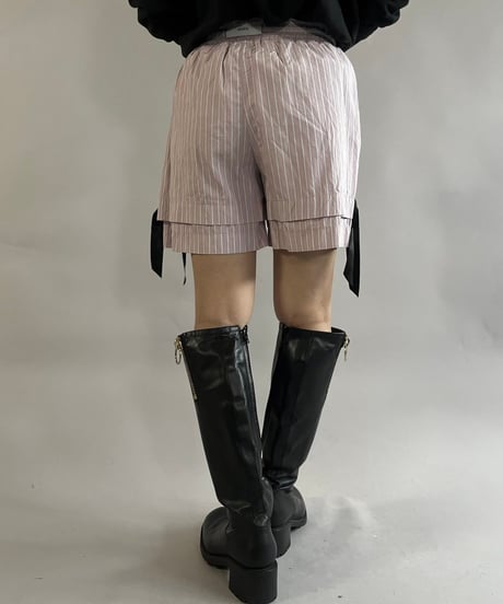 【USED】 Stripe Patterned Layered Short / 241109-022
