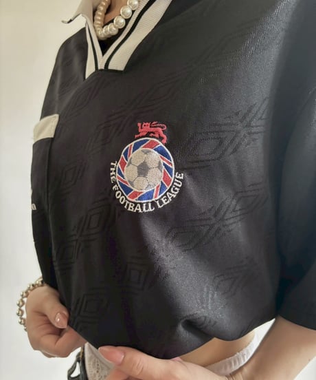【USED】 90's Football League Referee Soccer Shirt / 250607-012