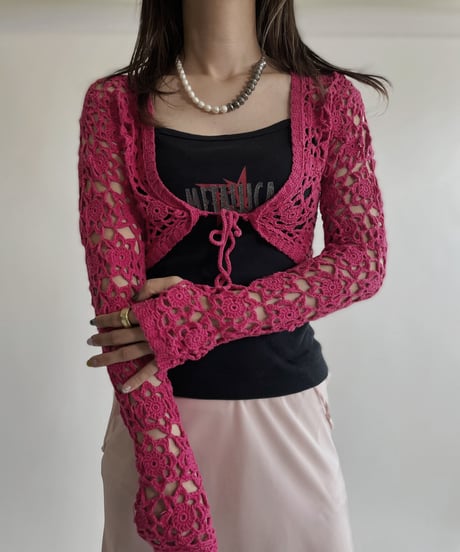【USED】 Crochet Long Sleeves Cardigan / 220430-013