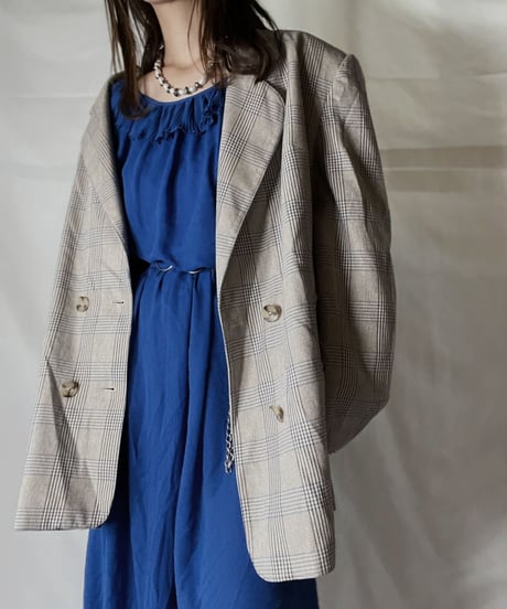 【USED】  Plaid Tailored Jacket/211014-047