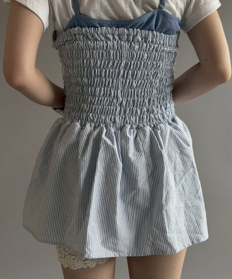 【RE;CIRCLE】  RE Stripe Shirt Mini One-Piece / 260611-002