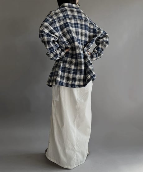【Mashup Products】 Silk Screen Cotton 100% Check patterned Shirt/  240217-010