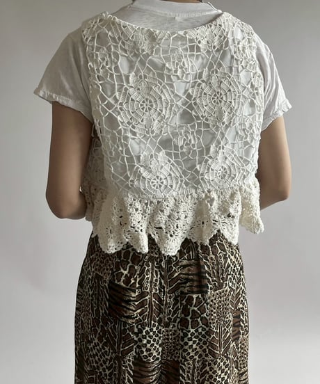 【RE;CIRCLE】RE Crochet Short Vest / 250515-005