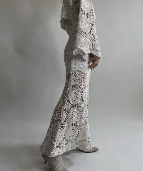 【RE;CIRCLE】 RE Crochet Lace Mermaid Skirt / 220427-018