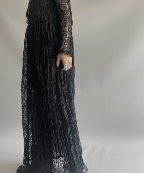 【USED】 Lace Sheer Long One-Piece / 231028-008