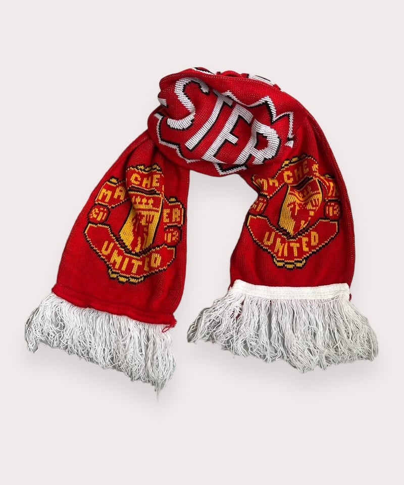 美品 Man Utd ニットマフラー 英国製 公認商品 美品 Man Utd ニットマフラー 英国製 公認商品